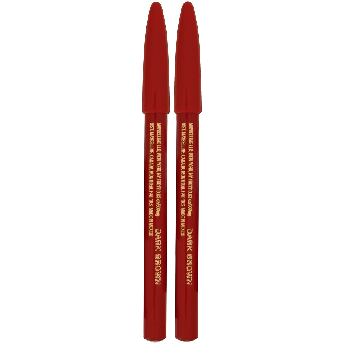 Maybelline New York Makeup Expert Wear Twin Eyebrow Pencils and Eyeliner Pencils, Dark Brown Shade, 0.06 Ounce, 2 Count (Pack of 1) Beauty & Personal Care MAYBELLINE