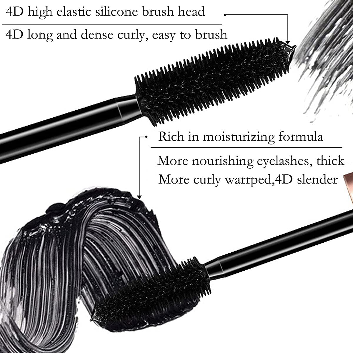 Venicare 4D Silk Fiber Lash Mascara Liquid Extension Makeup Eye Lash Kit Luxuriously Longer Thicker Voluminous Eyelashes Waterproof Smudge-proof Beauty & Personal Care VeniCare