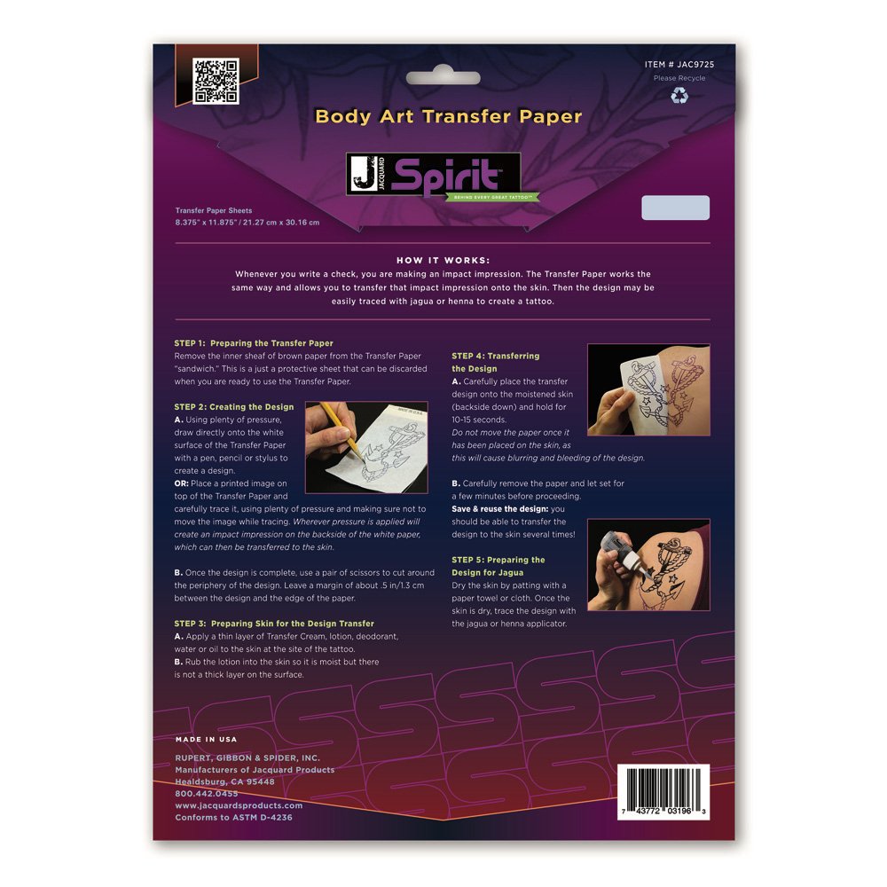 Jacquard Spirit Transfer Paper 10-Pack, Multicolor