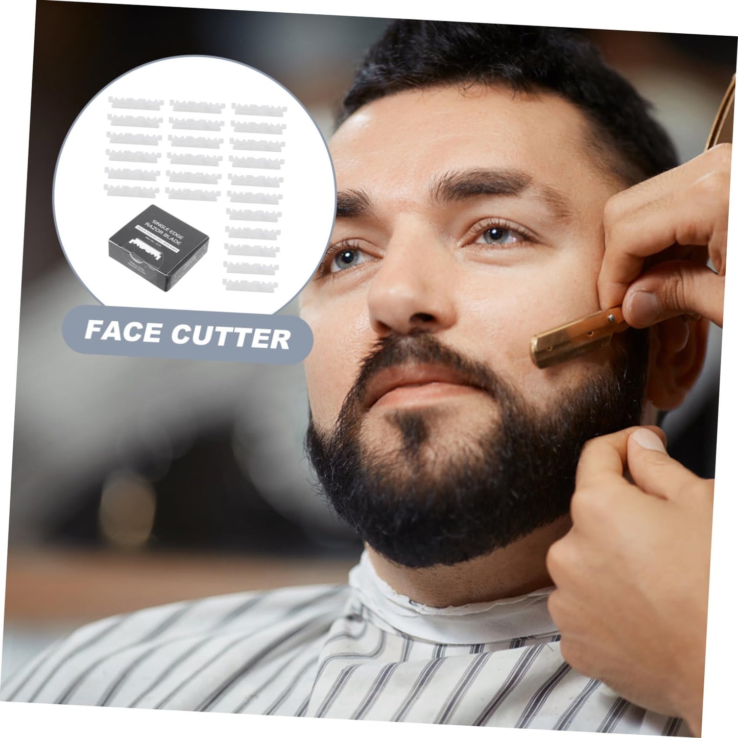 100pcs Old Folding Face for Barbershop Stainless Steel Single Edge Shaving Cutter for Home and Salon Use Beauty and Personal Care PartyKindom