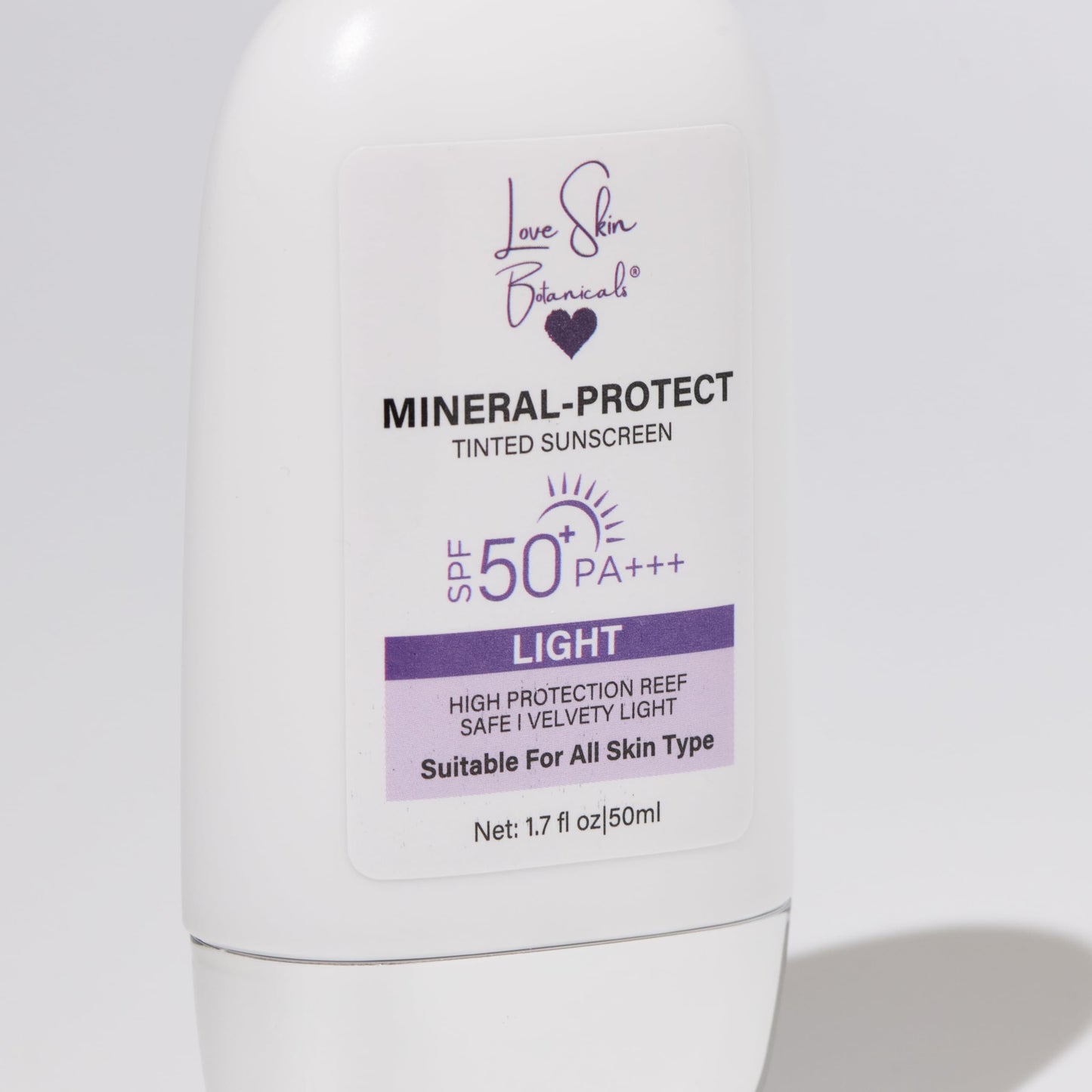 Love Skin Botanicals Mineral Protect Tinted Sunscreen SPF 50 PA+++ - Light Tint | 100% Mineral, Reef-Safe, Chemical-Free, Unscented, Daily Face Beauty & Personal Care love skin botanicals