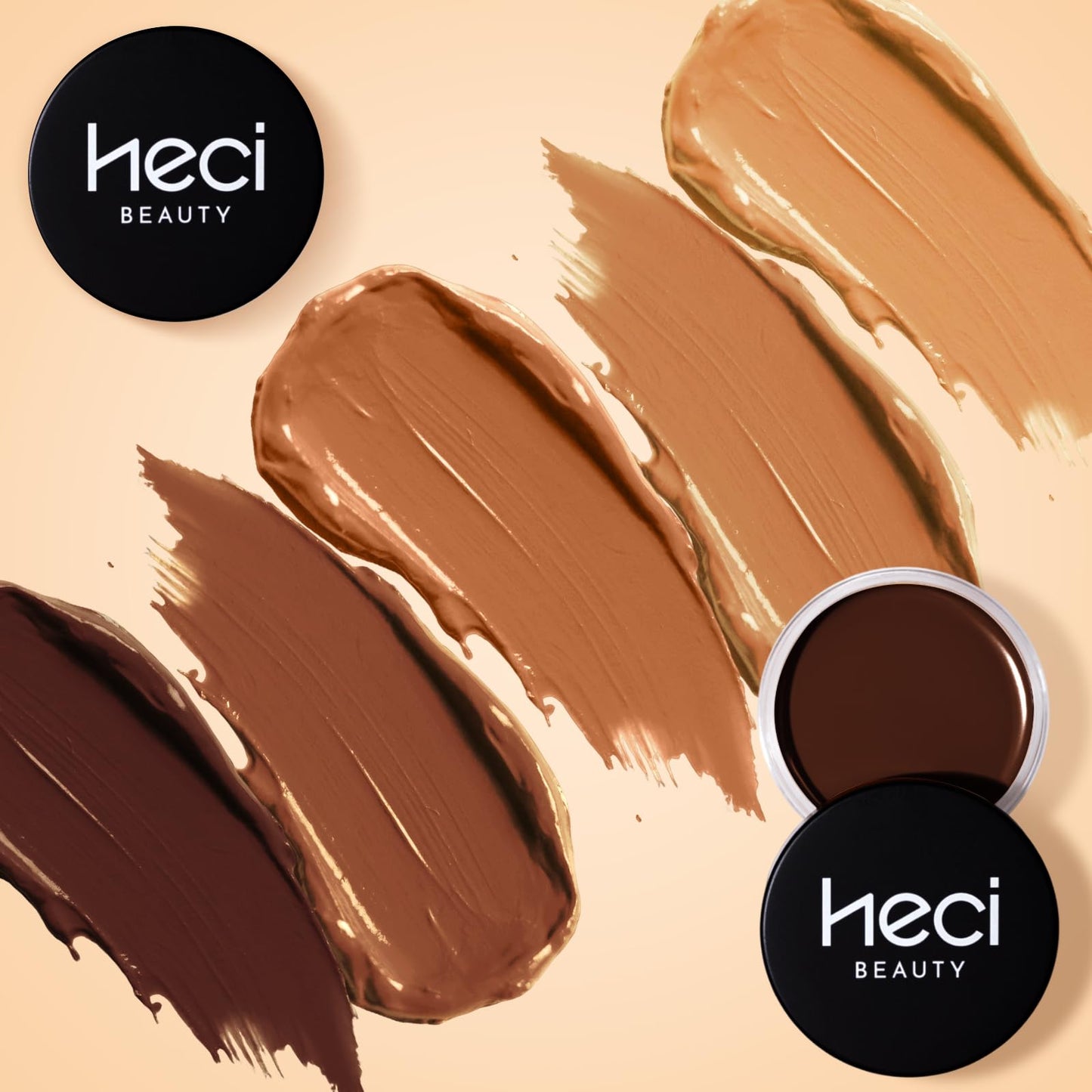 HECI BEAUTY Cream Bronzer with Brush, Creamy & Highly Pigmented Formula, Blendable Cream Contour Makeup with a Natural, Matte Finish - Buildable Beauty & Personal Care HECI BEAUTY