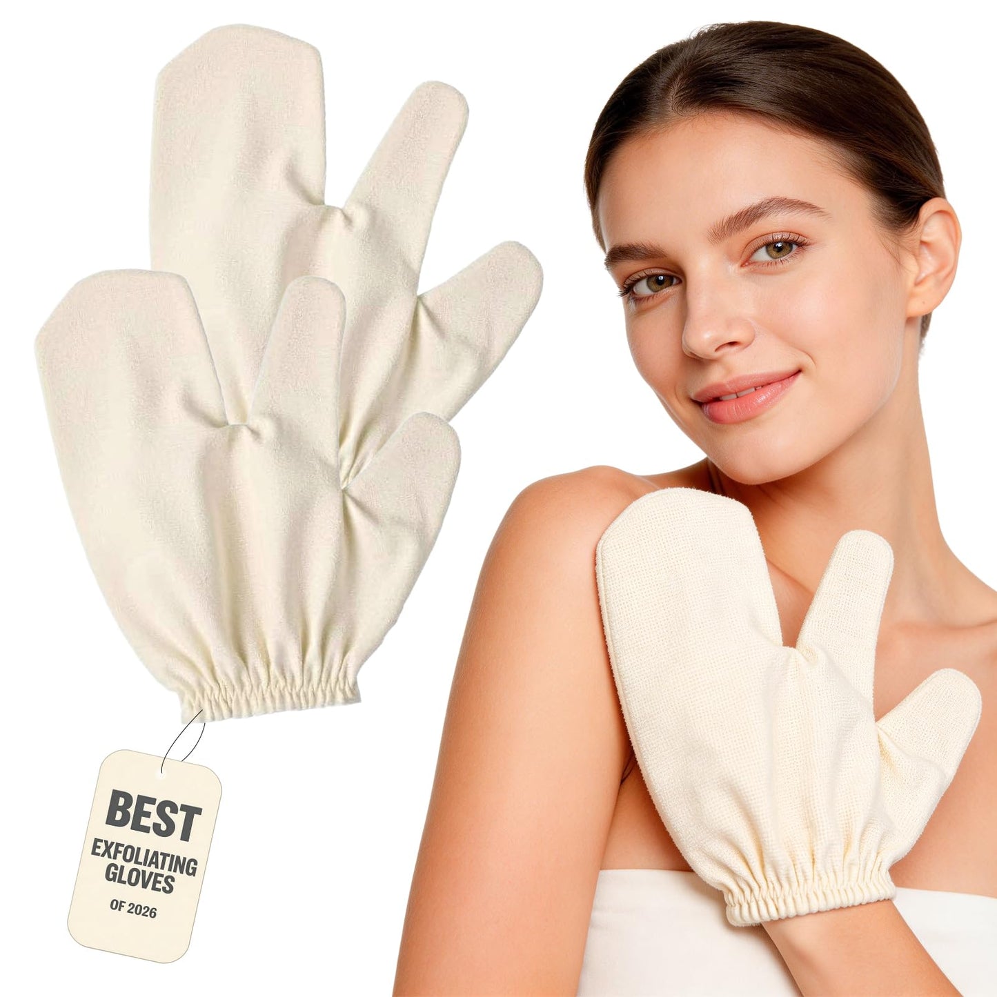 Garshana Gloves Raw Silk Massage Gloves Ayurvedic Massage Lymphatic System Glove for Hands Cellulite Dry Brushing Sleeping Exfoliating Smooth Glove Beauty and Personal Care QAUUHJL