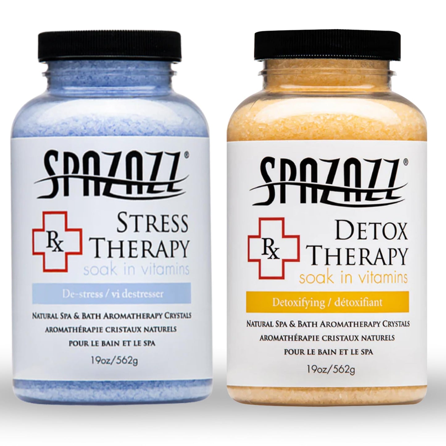 Spazazz Aromatherapy Spa and Bath Crystals 2Pk - Detox/Stress Therapy Beauty and Personal Care Spazazz