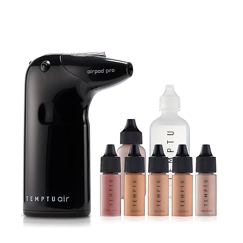 TEMPTU Air Intro Airbrush Makeup Kit in Light to Medium: 9-Piece Set Includes Cordless Device, Refillable Makeup Cartridge, 3 Perfect Canvas Beauty & Personal Care TEMPTU