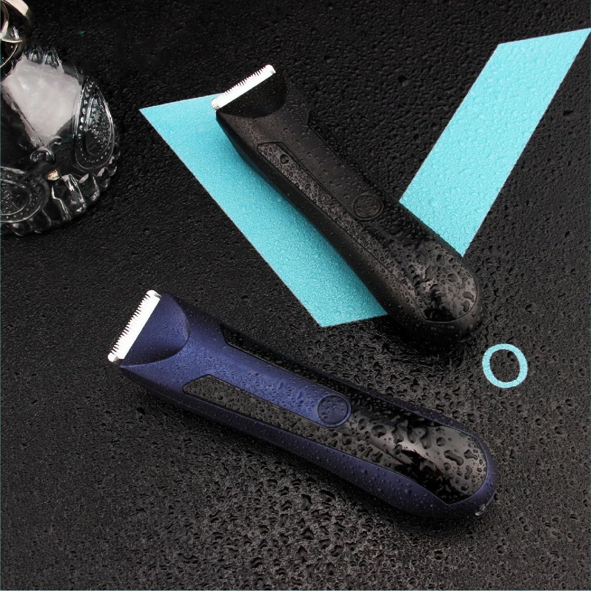 QDKVTNDJZ Mens Hair Clippers, Waterproof Groin Body Pubic Beard Trimmer for Men&Women Electric Ball Shaver & Groomer Rechargeable Ceramic Blade(Black) Beauty and Personal Care QDKVTNDJZ