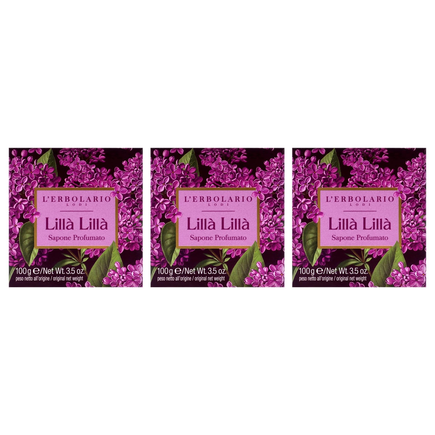 Perfumed Soap - Lilac Lila - Pack of 3 by LErbolario for Unisex - 3.5 oz Soap Beauty & Personal Care L'Erbolario