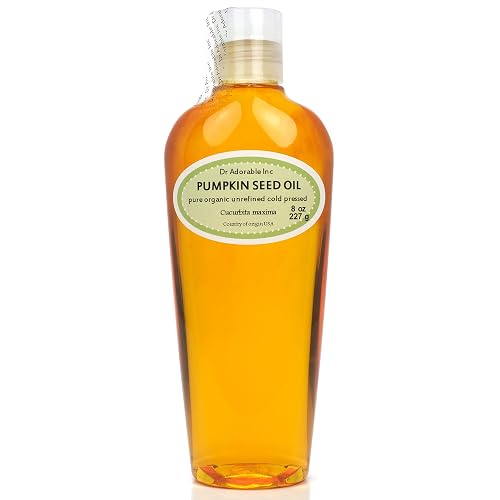 Dr Adorable - 8 oz - Pumpkin Seed Oil Unrefined - Virgin 100% Pure Natural Premium Organic Cold Pressed Beauty & Personal Care pumpkin