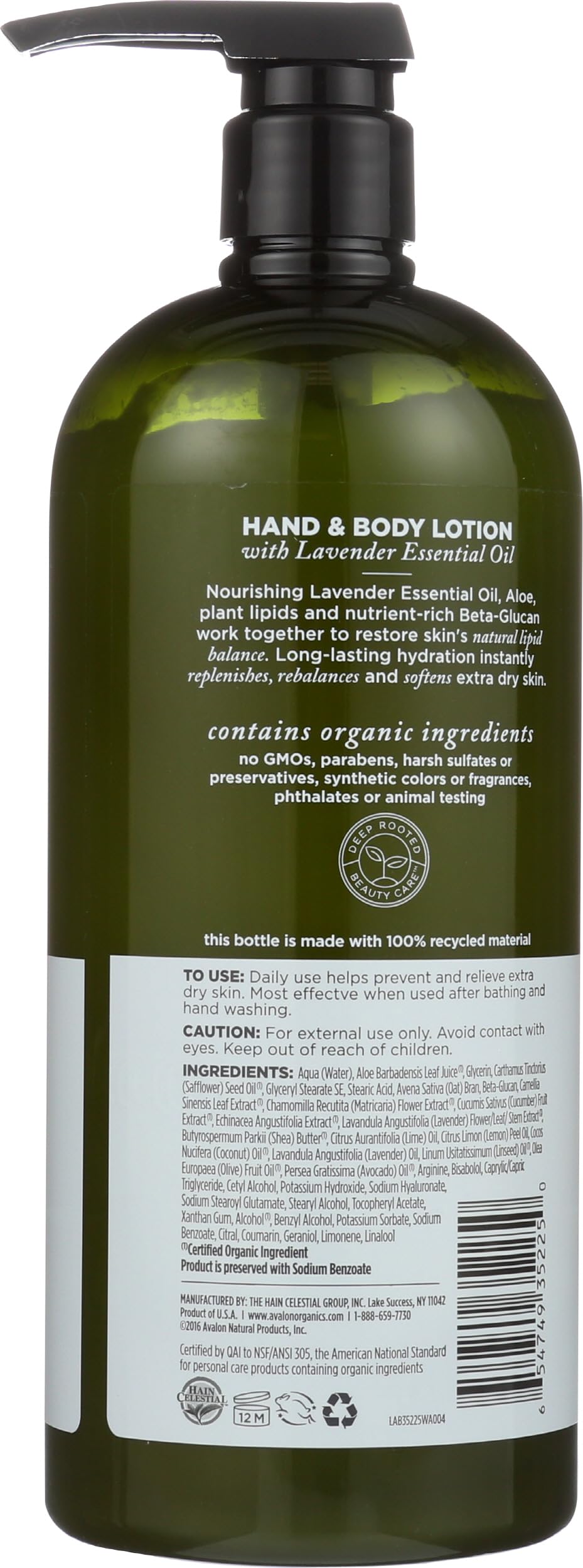 Avalon Organics Hand & Body Lotion, Nourishing Lavender, 32 Oz Beauty & Personal Care Avalon Organics
