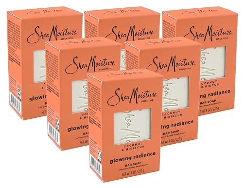 Shea Moisture Soap 8 Ounce Bar Coconut & Hibiscus Shea Butter (235ml) (6 Pack) Beauty & Personal Care Shea Moisture