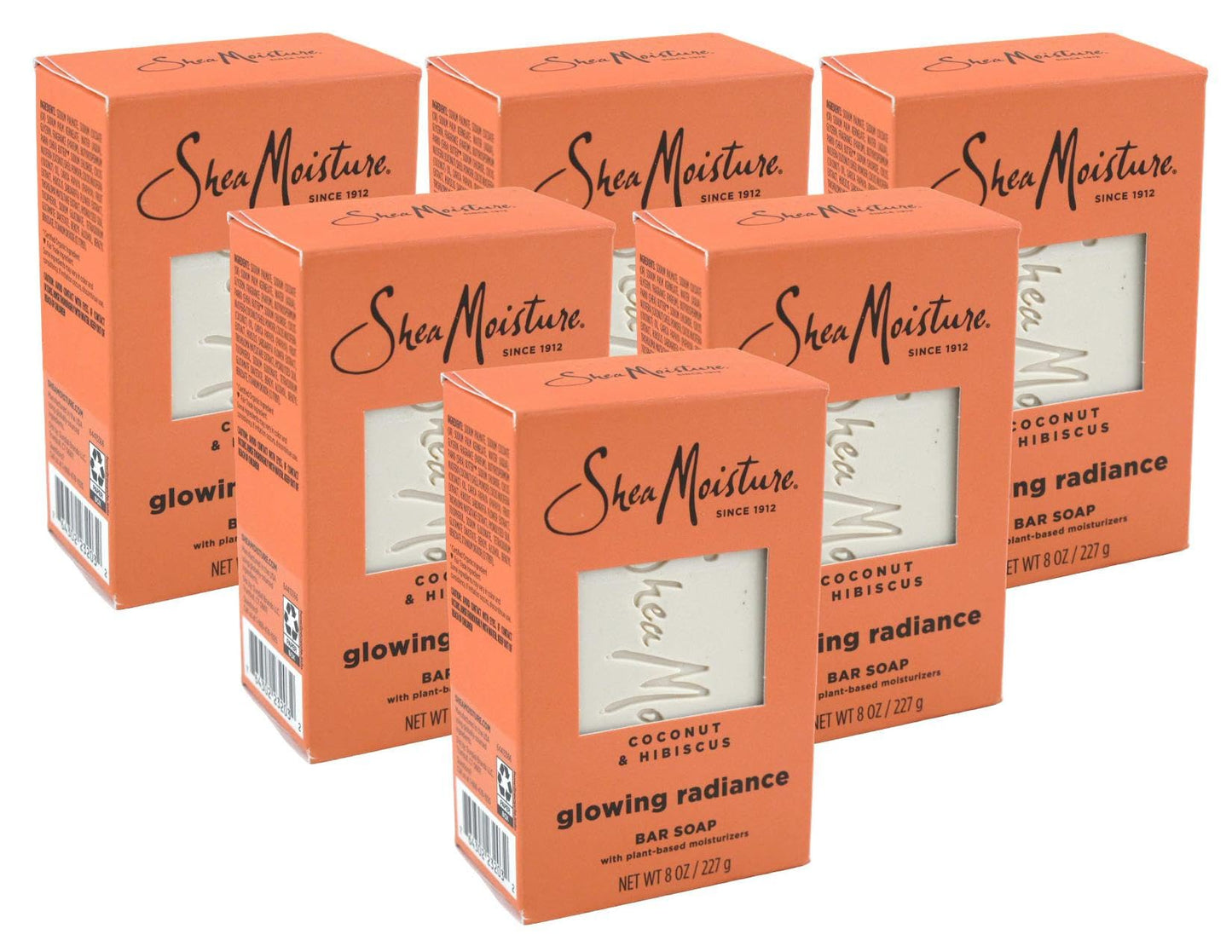 Shea Moisture Soap 8 Ounce Bar Coconut & Hibiscus Shea Butter (235ml) (6 Pack) Beauty & Personal Care Shea Moisture