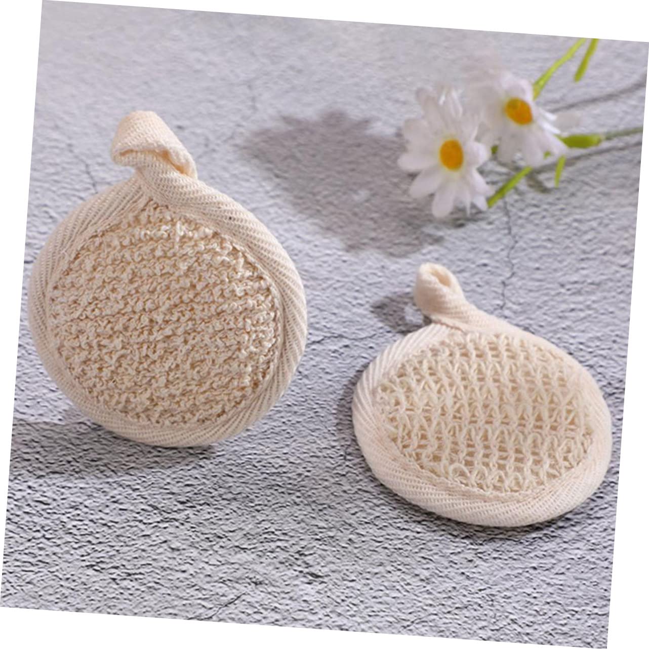SOLUSTRE 2pcs Bath Towel Shower Loofah Sponge Shower Loofah Pad Sponge Scrubber Bubble Making Towel Scrubbing Wash Cloth Bath Scrub Body Numb Take a Beauty and Personal Care SOLUSTRE