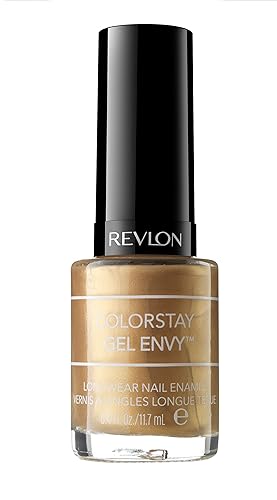 Revlon ColorStay Gel Envy Longwear Nail Polish, with Built-in Base Coat & Glossy Shine Finish, in Nude/Brown, 200 Jackpot, 0.4 oz Beauty & Personal Care REVLON