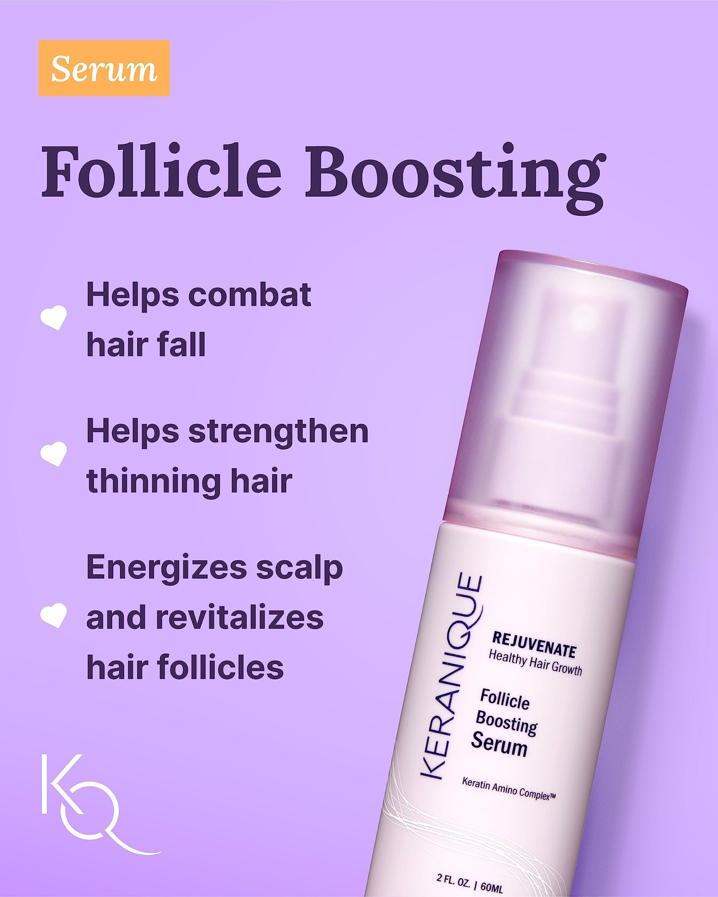 Keranique Volumizing Set for Thinning Hair in Women - Thickening Shampoo, Conditioner, Follicle Booster Serum, Volumizing Spray with Keratin for Fine Beauty & Personal Care Keranique