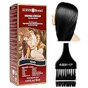 Surya Brasil All Natural HENNA Hair Color CREAM Plant Extracts, Semi-Permanent for Grey Coverage (with Brush) Brazil (BLACK) Beauty & Personal Care Surya Brasil