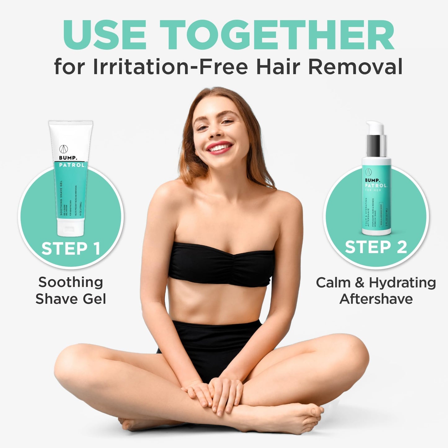Bump Patrol For Her Calm and Hydrating Aftershave for Women - Razor Burn, Razor Bump Treatment and Ingrown Hair Treatment for Bikini Area, Underarms Beauty and Personal Care Bump Patrol