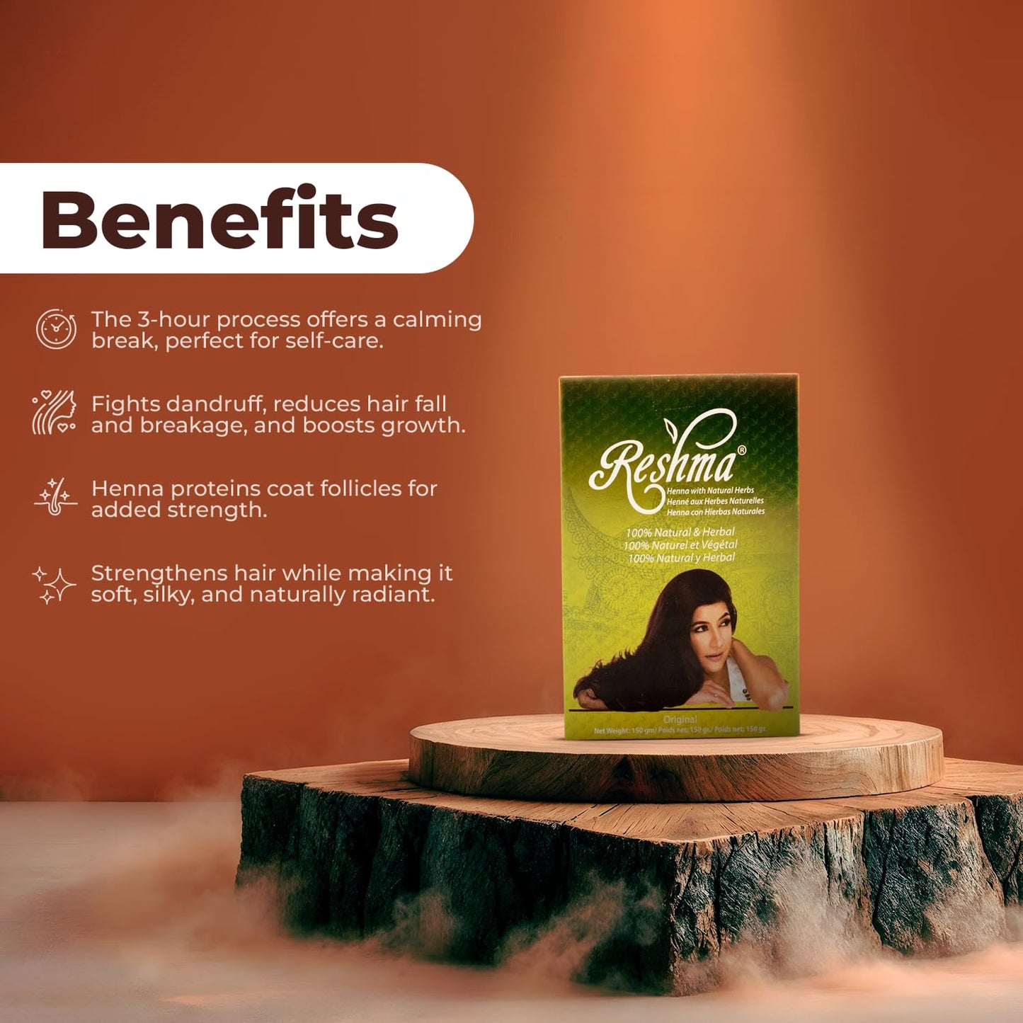 Reshma Beauty 100% Pure Henna Powder (Lawsonia Inermis) - Single-Ingredient Natural Hair Color for Gray Blending, Shine & Strength - Ayurvedic Henna Beauty & Personal Care Reshma Beauty