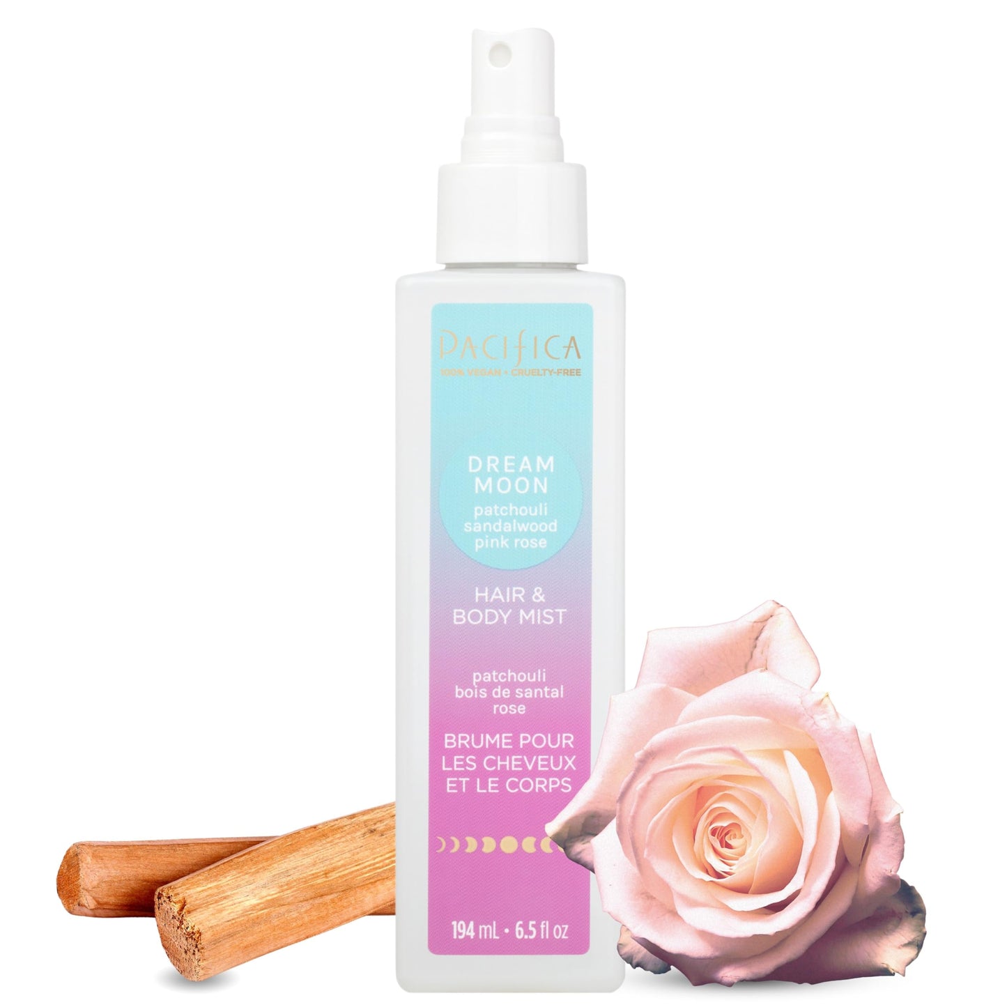 Pacifica Hair Perfume & Body Fragrance Spray Mist - Dream Moon with Vanilla, Almond & Spices - Alcohol-Free, Vegan & Cruelty-Free, 6.5 oz Beauty & Personal Care Pacifica