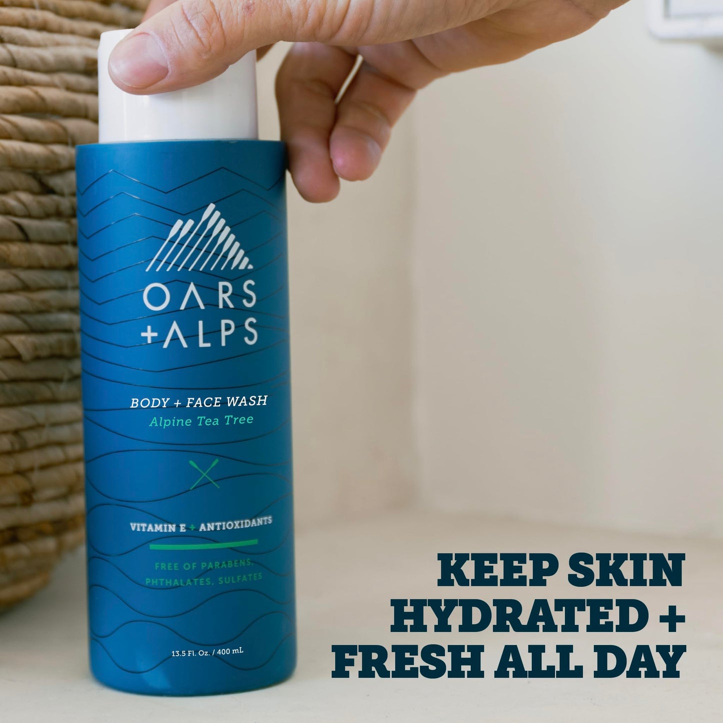 Oars + Alps Body and Face Wash for Men, Mens Body Wash & Face Cleanser with Vitamin E and Antioxidants, Moisturizing, Hydrating, Paraben & Sulfate Beauty & Personal Care Oars + Alps