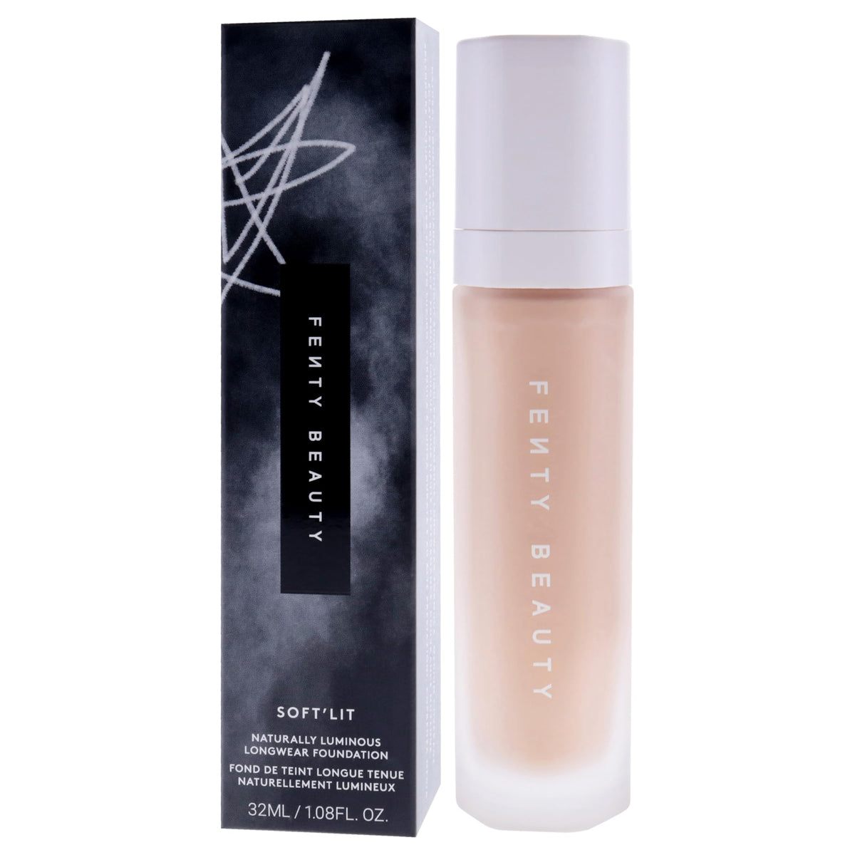 Soft Lit Naturally Luminous Longwear Foundation - 190 Light Medium Warm by Fenty Beauty for Women - 1.08 oz Foundation