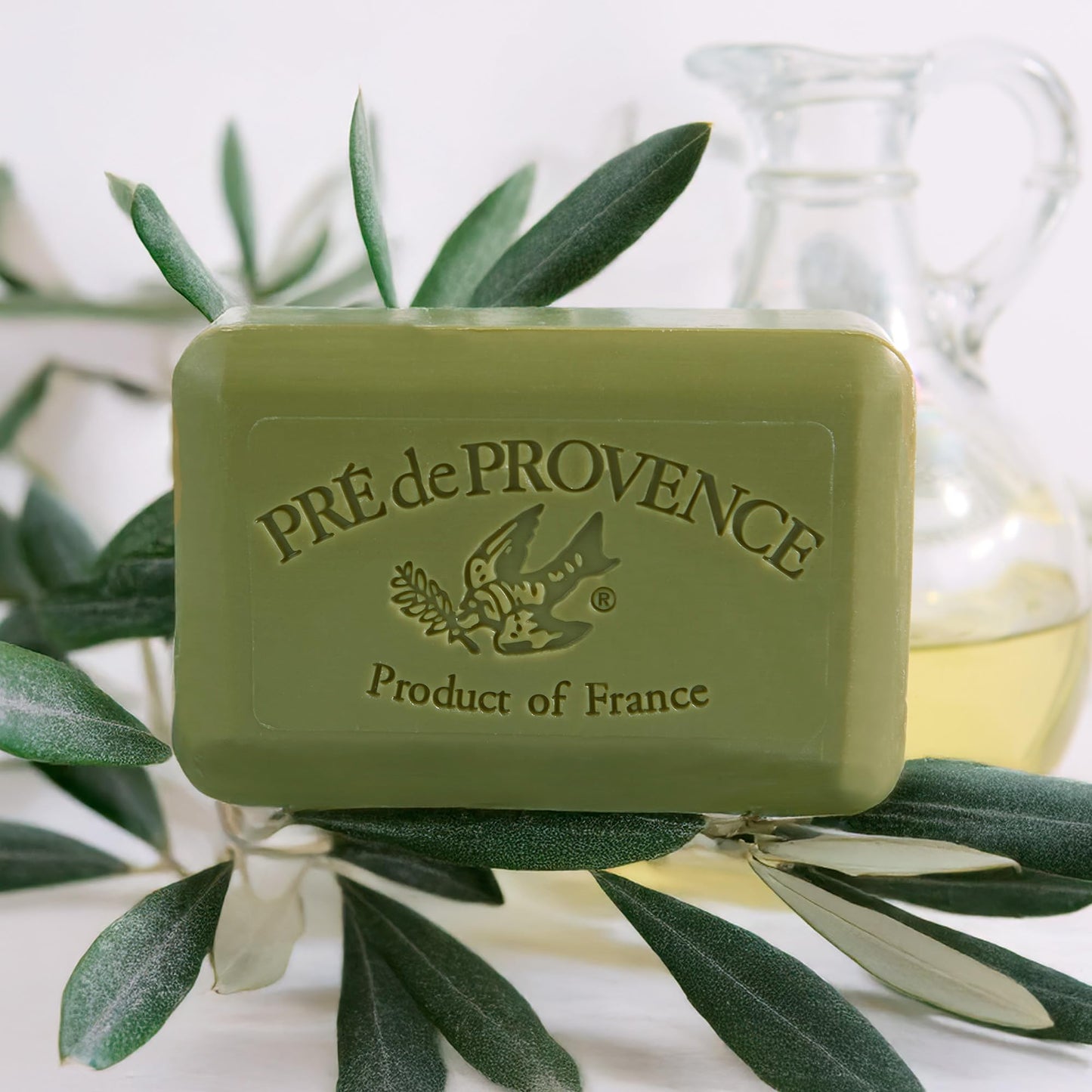 Pre de Provence Artisanal Soap Bar, Enriched with Organic Shea Butter, Natural French Skincare, Quad Milled for Rich Smooth Lather, 8.8 Ounce, Olive Beauty & Personal Care Pre de Provence