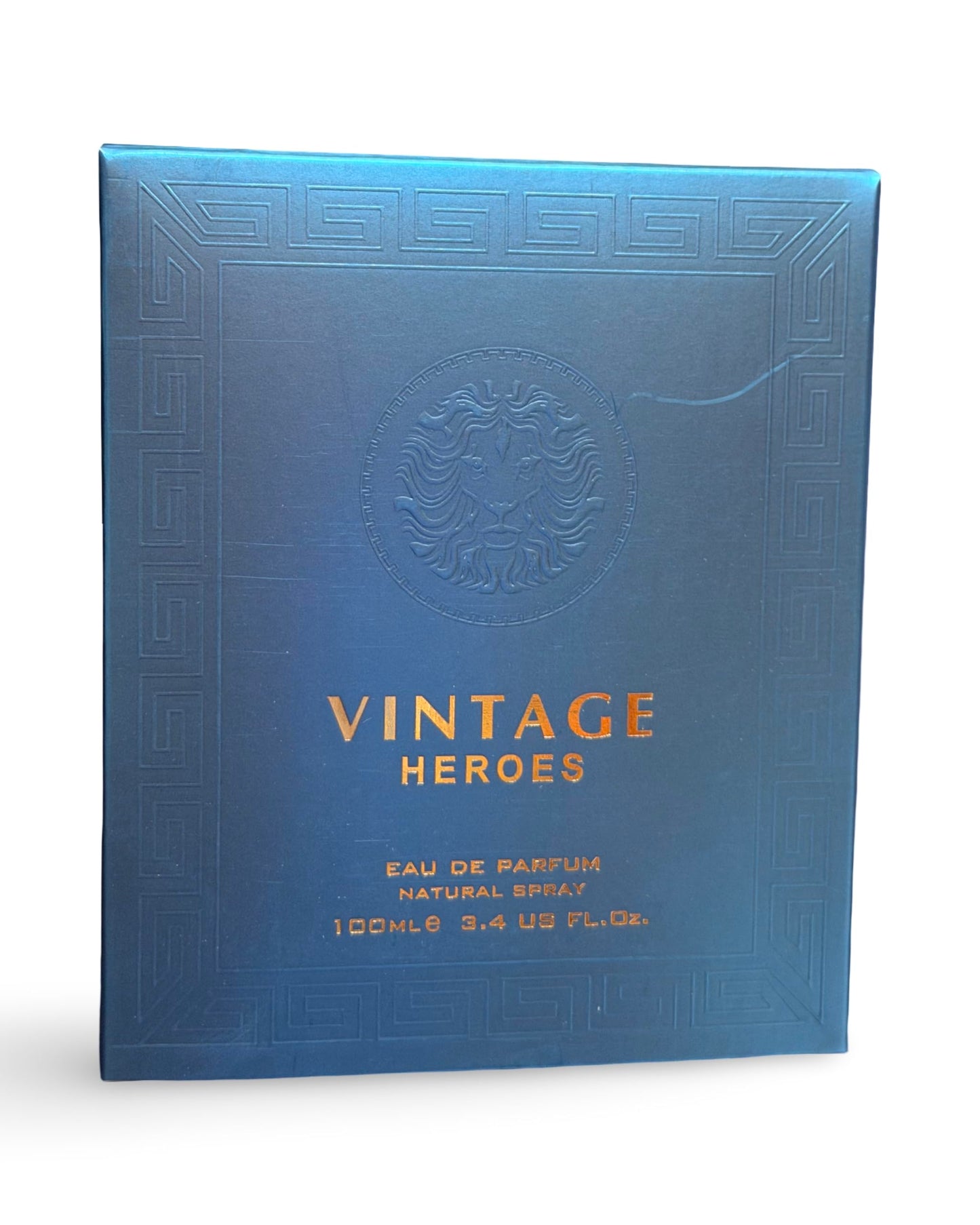 Secret Plus VINTAGE HEROES Eau De Parfum for Men, Aromatic Woody Fragrance, Blue Glass Bottle, 3.4 Fl Oz Natural Spray Beauty & Personal Care Secret Plus
