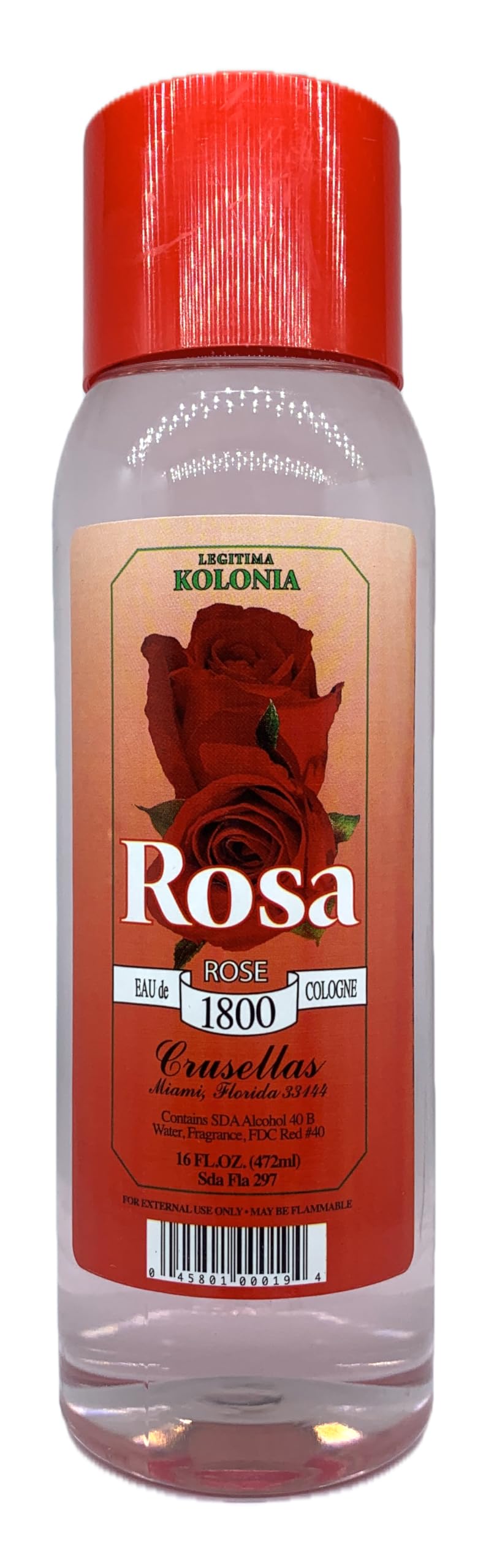 Crusellas Legitima Kolonia 1800 Rosa (Rose) Splash Cologne (16 Fl. Oz.) Beauty & Personal Care Crusellas