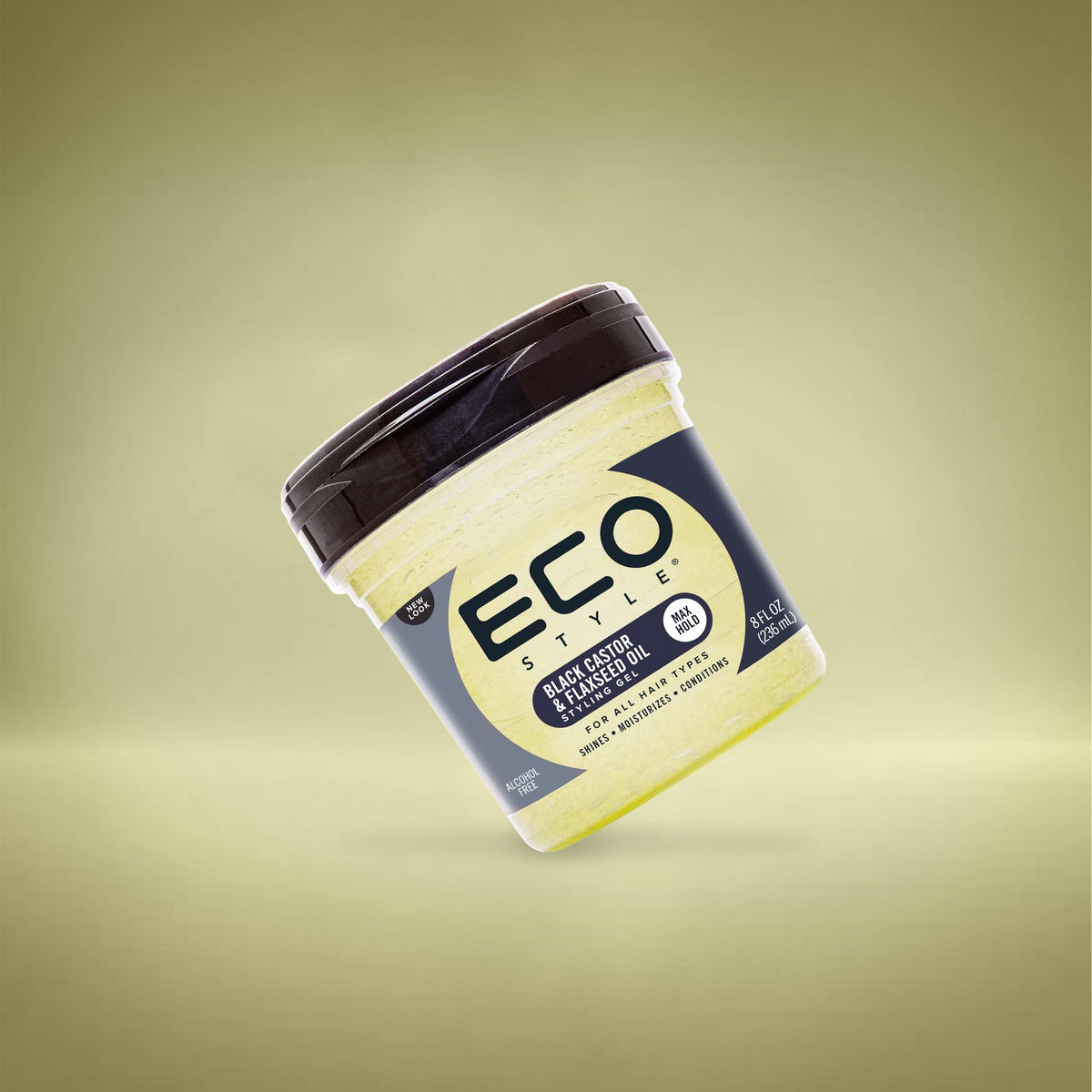 Eco Style Black Castor and Flaxseed Oil Styling Gel - Helps Nourish and Repair Damaged Hair - Promotes Healthy Scalp - Provides Superior Beauty & Personal Care Eco Style