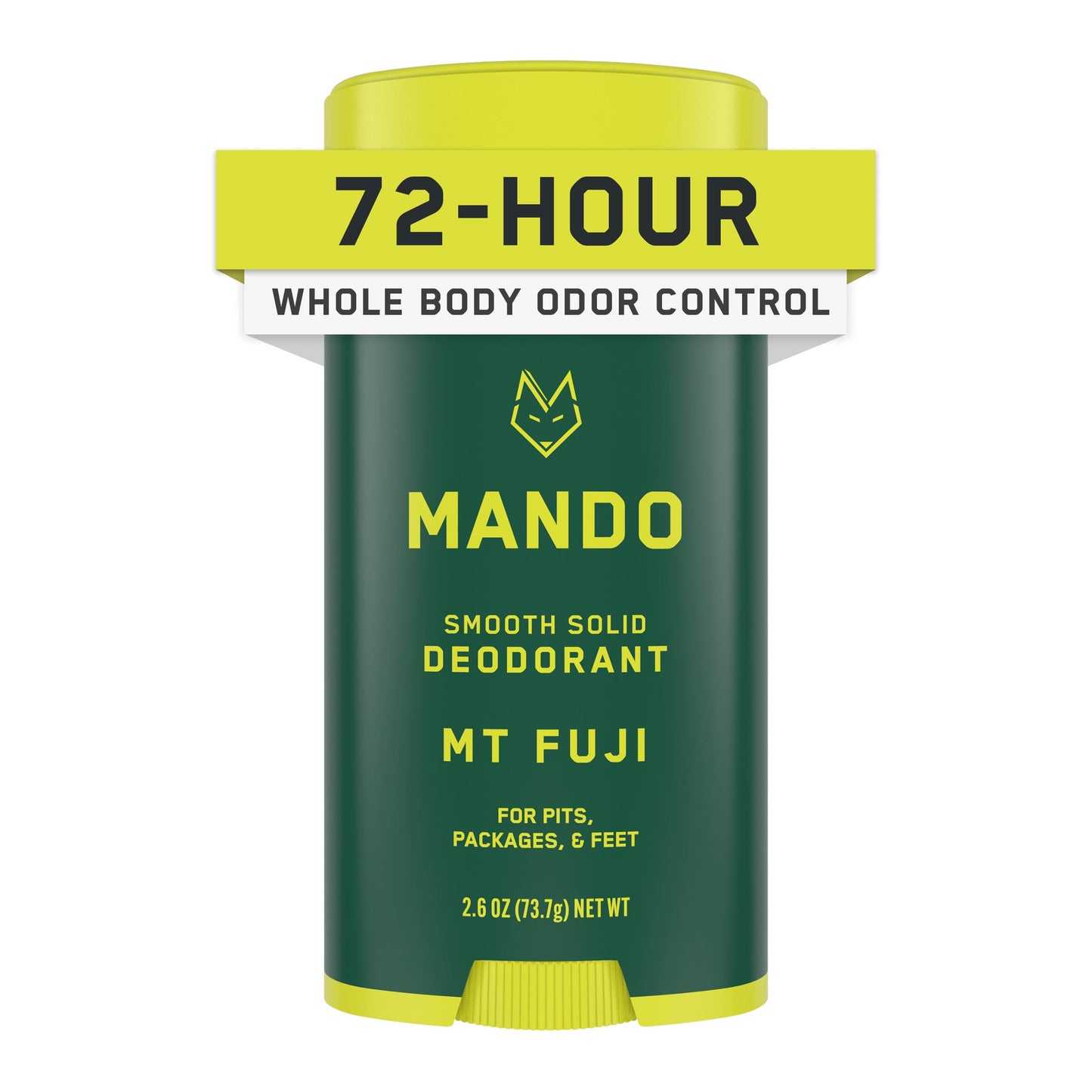 Mando Whole Body Deodorant For Men - Smooth Solid Stick - 72 Hour Odor Control - Aluminum Free, Baking Soda Free, Skin Safe - 2.6 Ounce (Mt Fuji) Beauty & Personal Care Mando