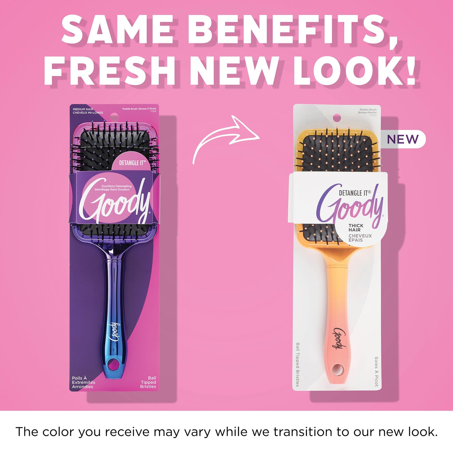 Goody Dream It Paddle Detangle Brush – Flexible Bristles for Tangles, Knots & Frizz Control | Detangling & Styling Brush for Thick Hair, Ombre Beauty & Personal Care GOODY