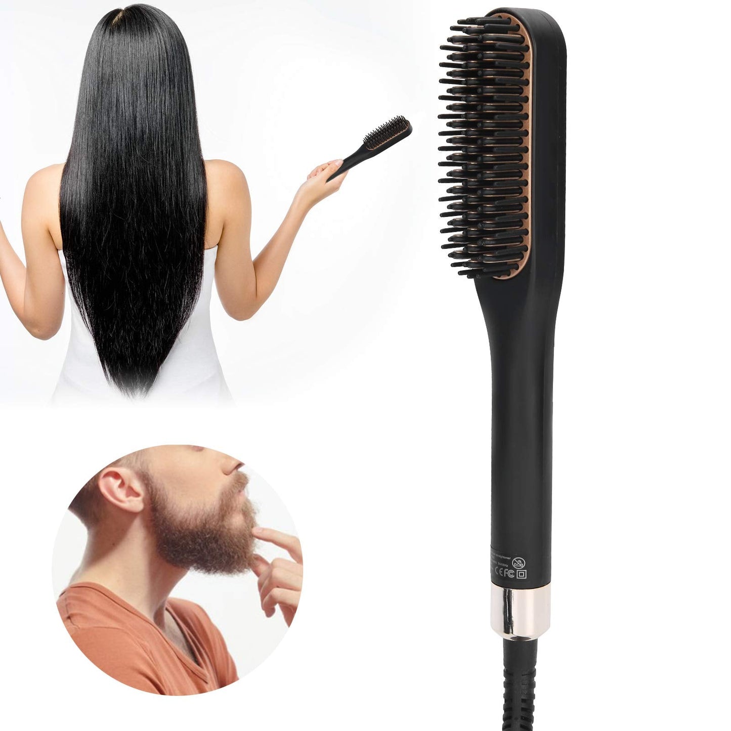 Multifunctional Beard Straightening Comb - Electric Hair Straightener for Styling and Grooming (US Plug) Beauty and Personal Care Emoshayoga