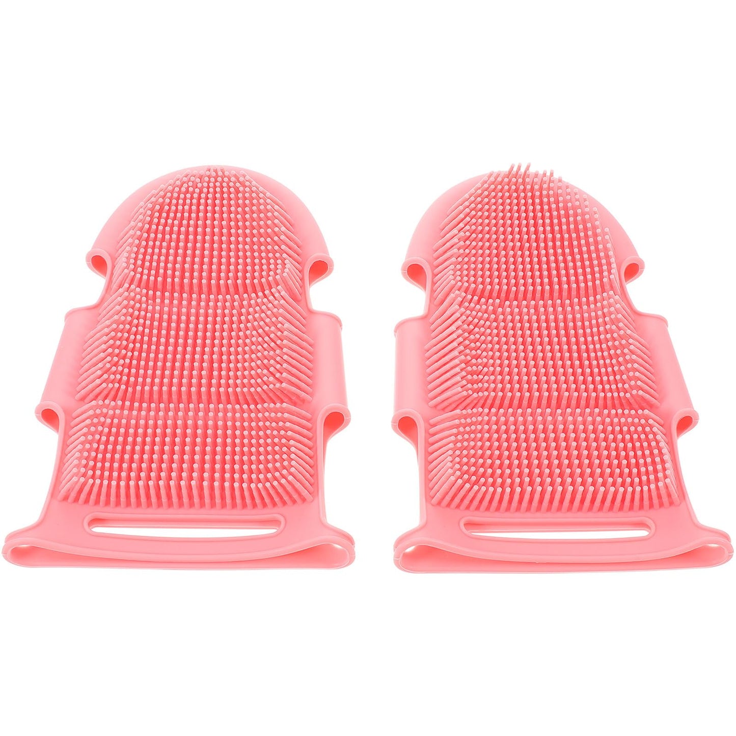 Beaupretty 2pcs Silicone Bath Scrubber Gloves for Women Soft Massage Exfoliating Body Brush with Flexible Bristles Portable Lightweight Back Clean Beauty and Personal Care Beaupretty