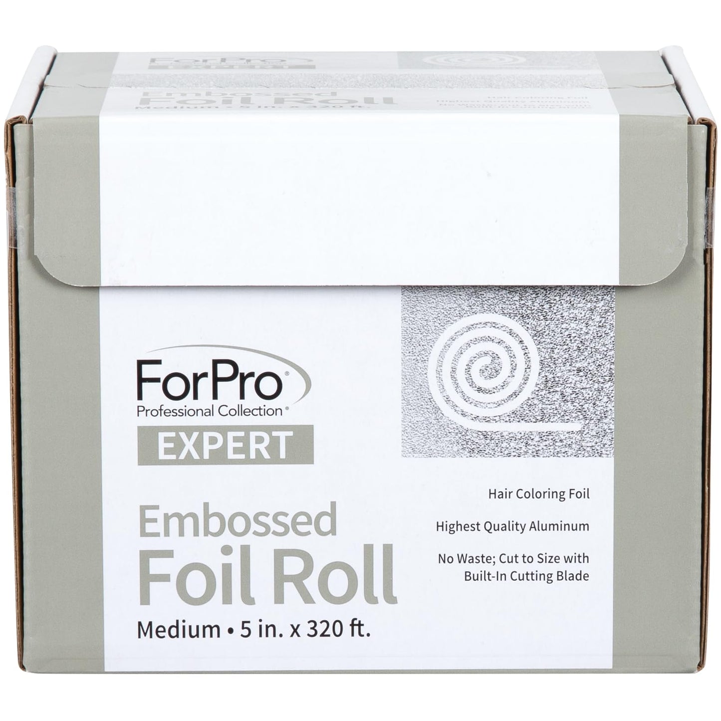 ForPro Professional Collection Expert Embossed Aluminum Foil Roll, 320 Ft Hair Foils for Color Application and Highlighting Services, Silver, Medium Beauty & Personal Care ForPro Professional Collection