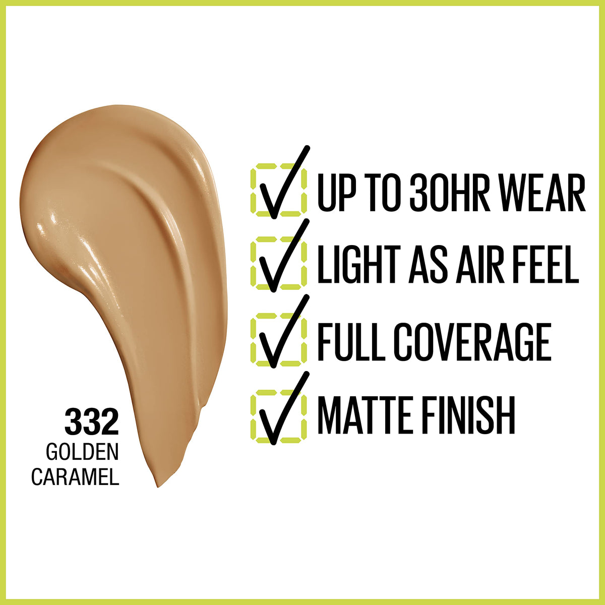 Maybelline Super Stay Full Coverage Liquid Foundation Active Wear Makeup, Up to 30Hr Wear, Transfer, Sweat & Water Resistant, Matte Finish, Golden