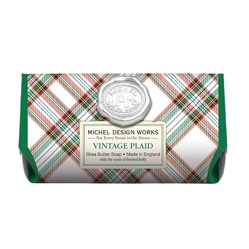 Michel Design Works Large Bath Soap Bar, Vintage Plaid Beauty & Personal Care Michel Design Works