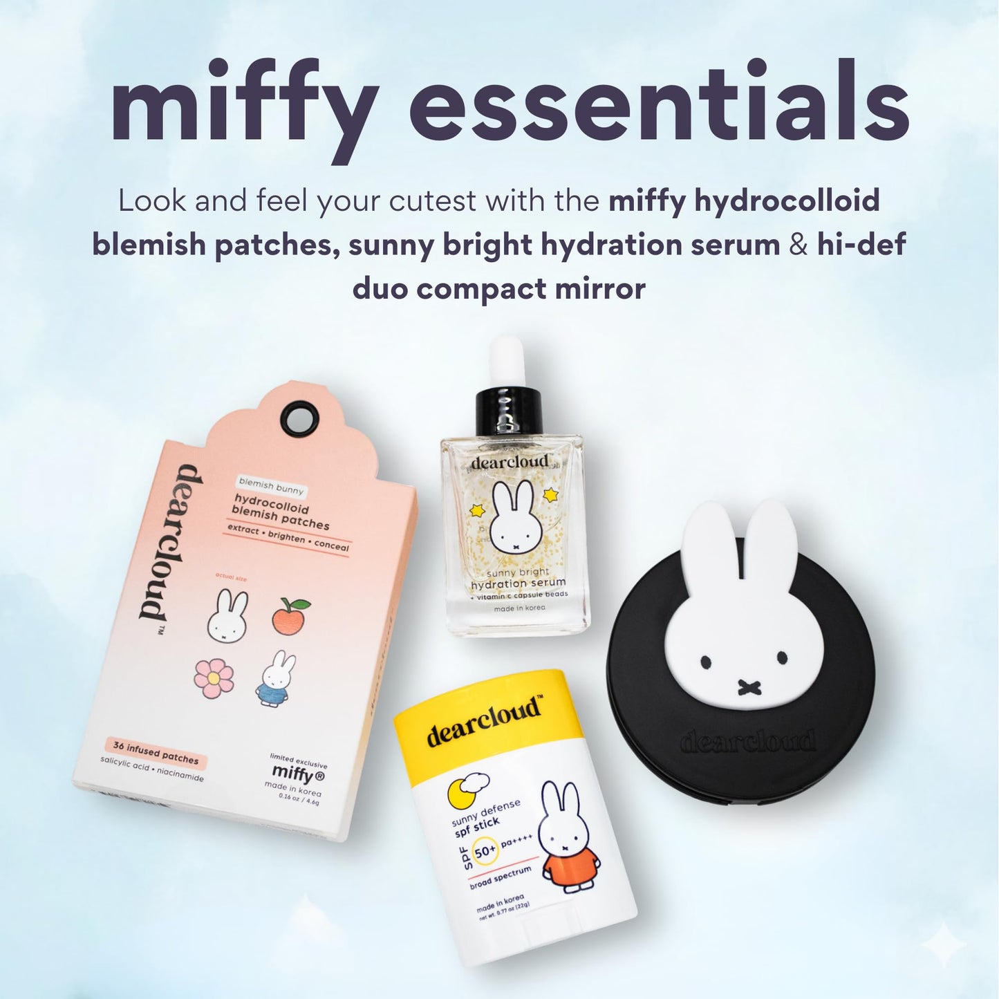 Miffy Sunny Defense Sun Stick SPF 50+ PA++++ - Korean Sunscreen for Face & Travel Size (.77 oz) Beauty & Personal Care dearcloud