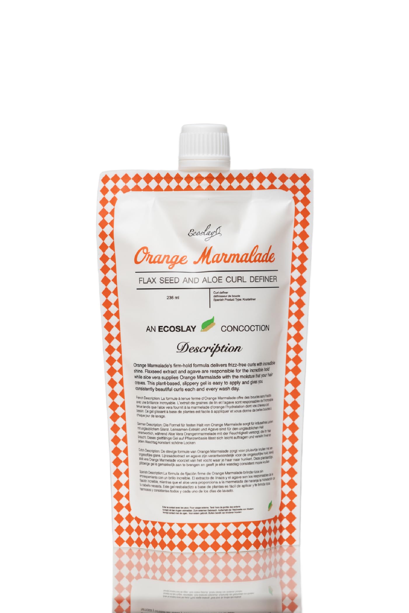 Ecoslay Orange Marmalade Curl Definer Gel - Long-lasting Hold for Wavy, Curly, Coily, and Kinky Hair - Curl Styling Gel for Women Beauty & Personal Care Ecoslay