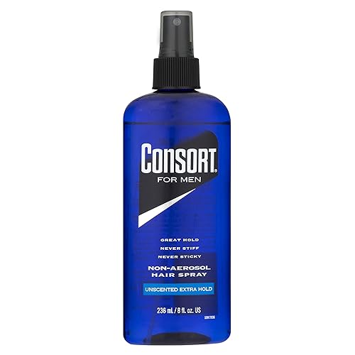 Consort Extra Hold Non-Aerosol Hair Spray Pump for Men, Unscented, Fast Drying, Not Sticky or Stiff, 8 oz Beauty & Personal Care Consort