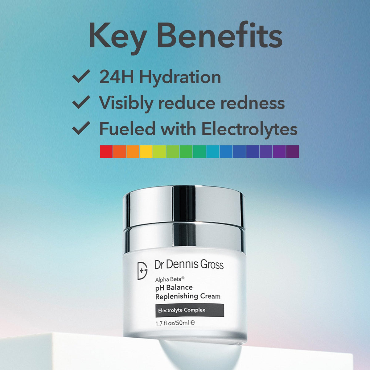 Dr Dennis Gross Alpha Beta pH Balance Replenishing Cream - Lightweight Gel-Cream with Electrolytes, Phytic Acid & AHAs - Hydrates, Soothes & Balances