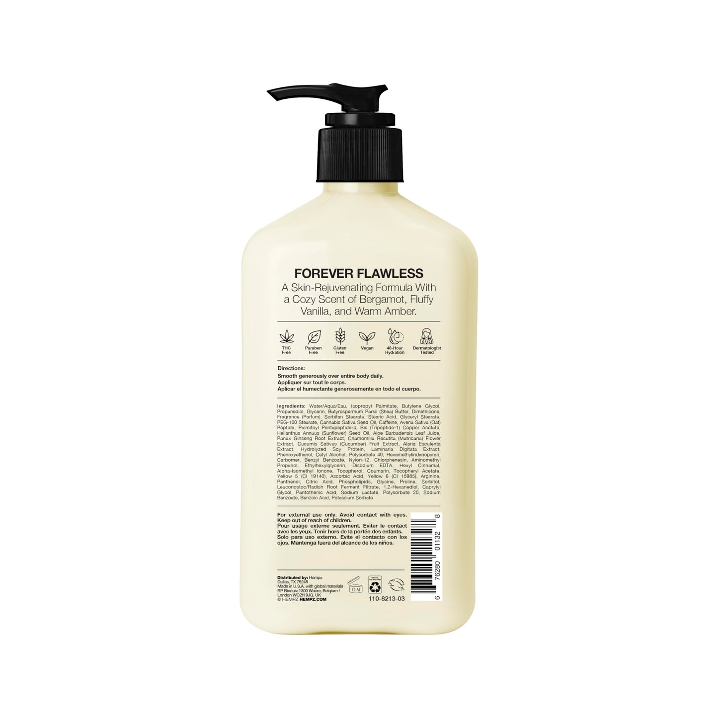 Hempz Age-Defy Body and Hand Lotion for Dry Skin, for Cracked & Crepey Skin, Quick Absorption Moisturizer, Large 17 oz Beauty & Personal Care Hempz