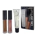 MAC Cosmetics Glossed Out Lipglass Trio - Oh Baby, Nymphette and Lipglass Clear. Beauty & Personal Care MAC