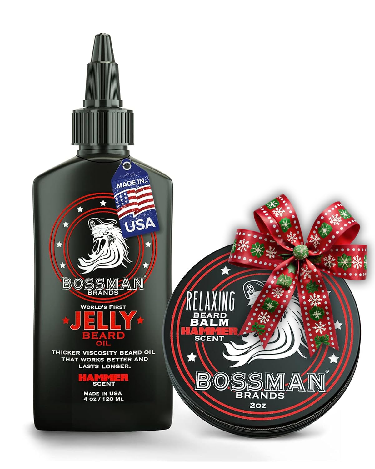 Bossman Beard Oil Jelly and Relaxing Beard Balm Combo - Hammer Scent Beauty & Personal Care Bossman