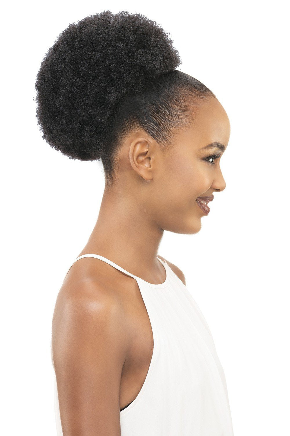 Vivica Runway Pocket Bun Ponytail Color FS1B/30 Fox Wigs 10" Afro Synthetic Hair Extension Drawstring Combs Honeycomb Base