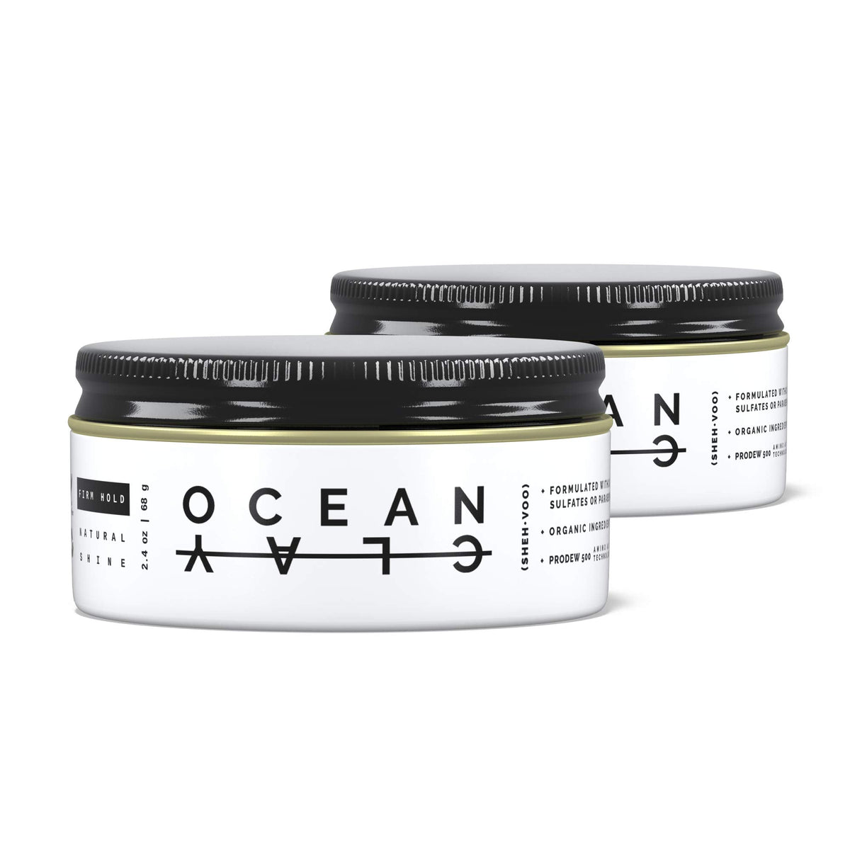 (SHEH•VOO) OC DUO Kit - (2) Ocean Clay's - Premium Men's Hair Styling Clay (2.4 oz Each) Beauty & Personal Care (SHEHVOO)