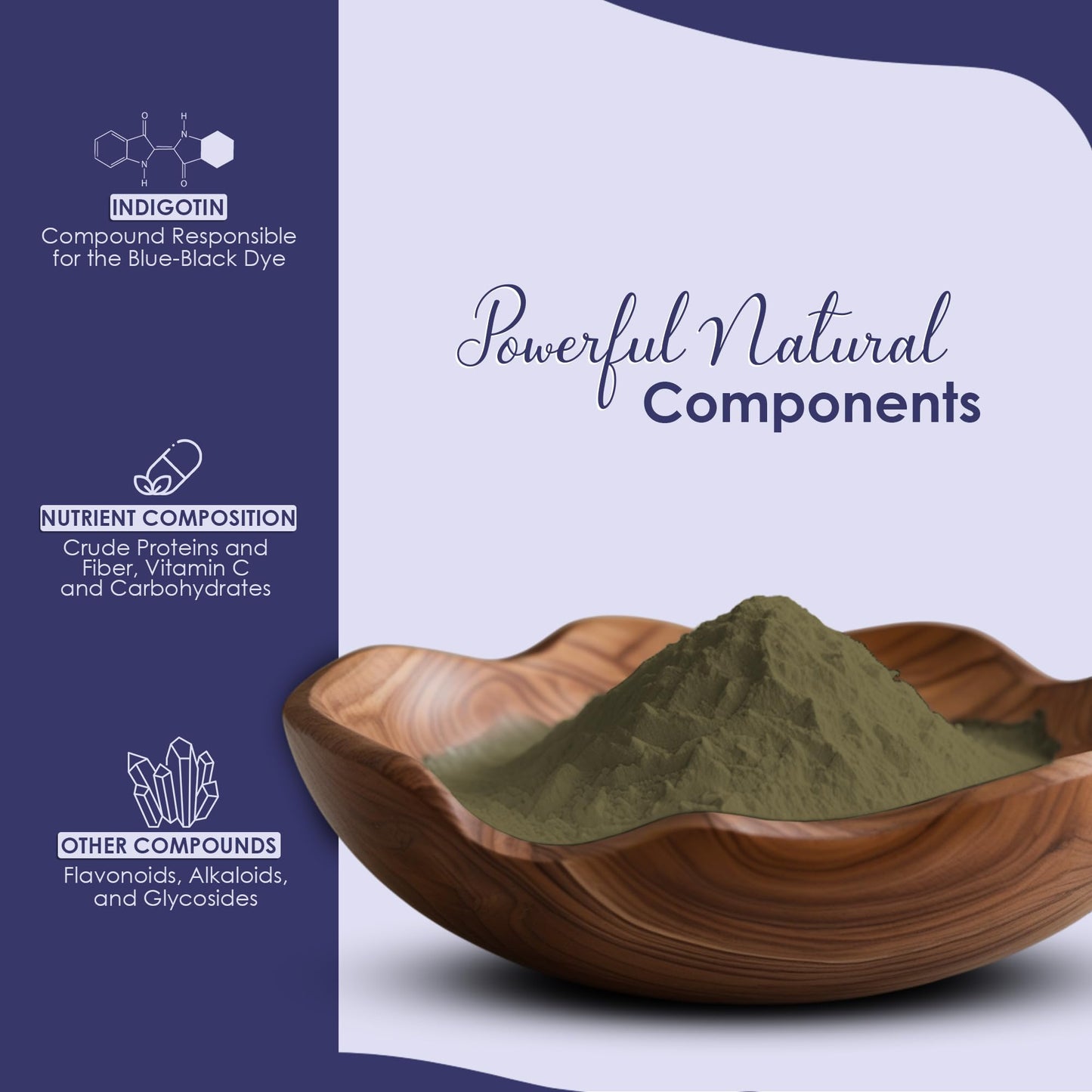 Natural Indigo Powder - 114g (4 oz) -Indigofera Tinctoria, Rajasthani Indigo Powder for hair dye, Natural hair color by mi nature Beauty & Personal Care minature