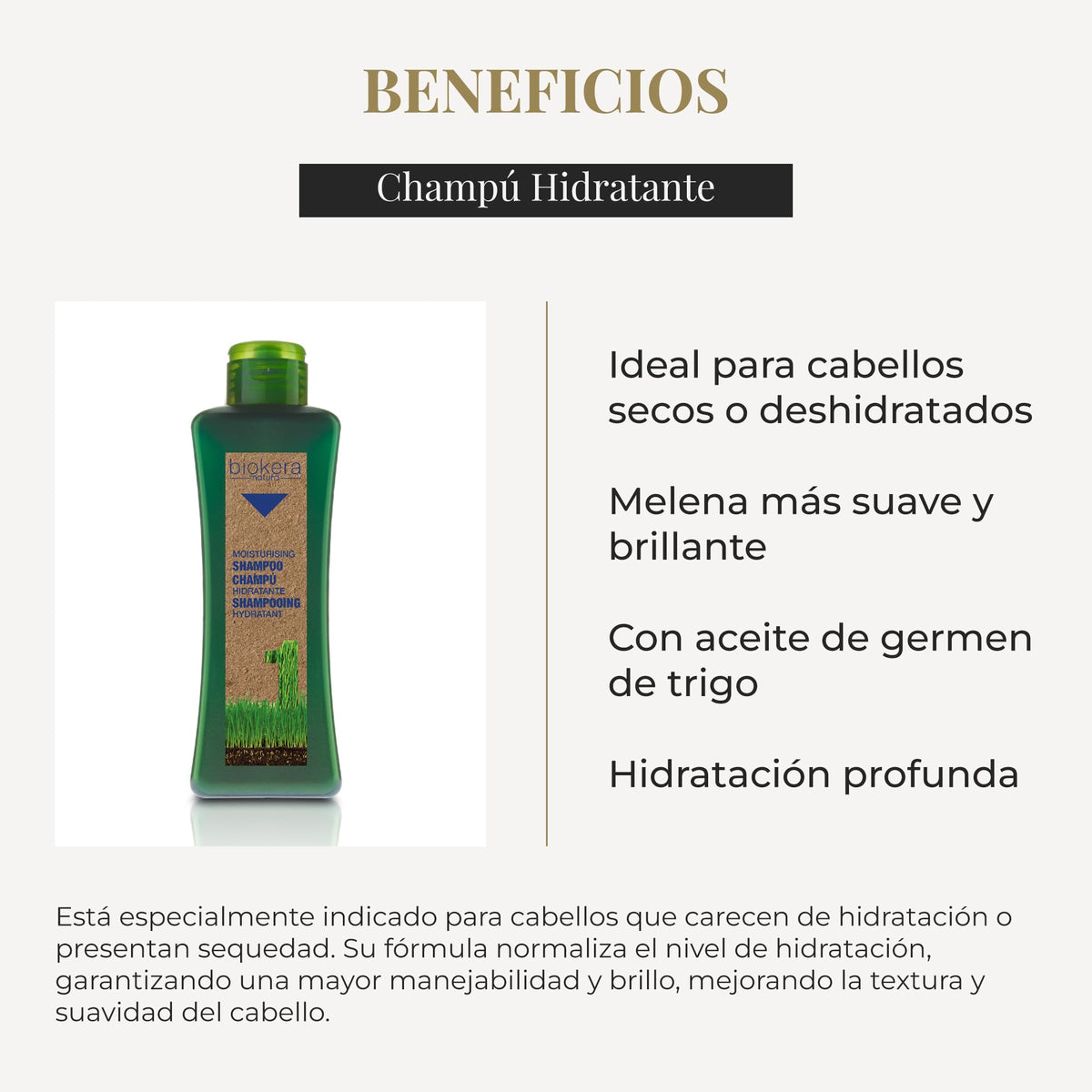 Salerm Biokera Natura Moisturizing Shampoo for Unisex, 10.8 Ounce