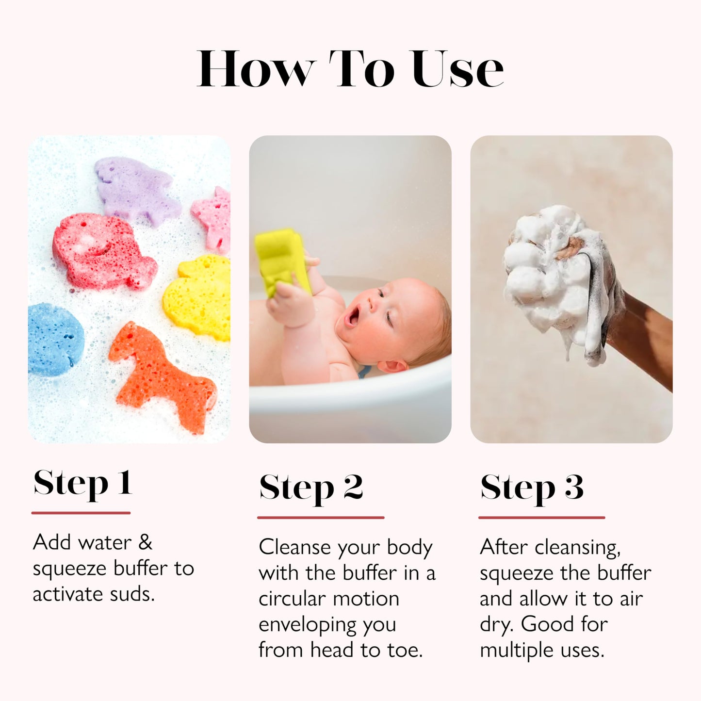Spongelle Essentials Kids Duck Buffer - Ages 3+ - Bath & Shower Loofah for Kids - Cleanse, Exfoliate, and Nourish in one Easy Step - Cruelty-Free Beauty and Personal Care SPONGELLÉ