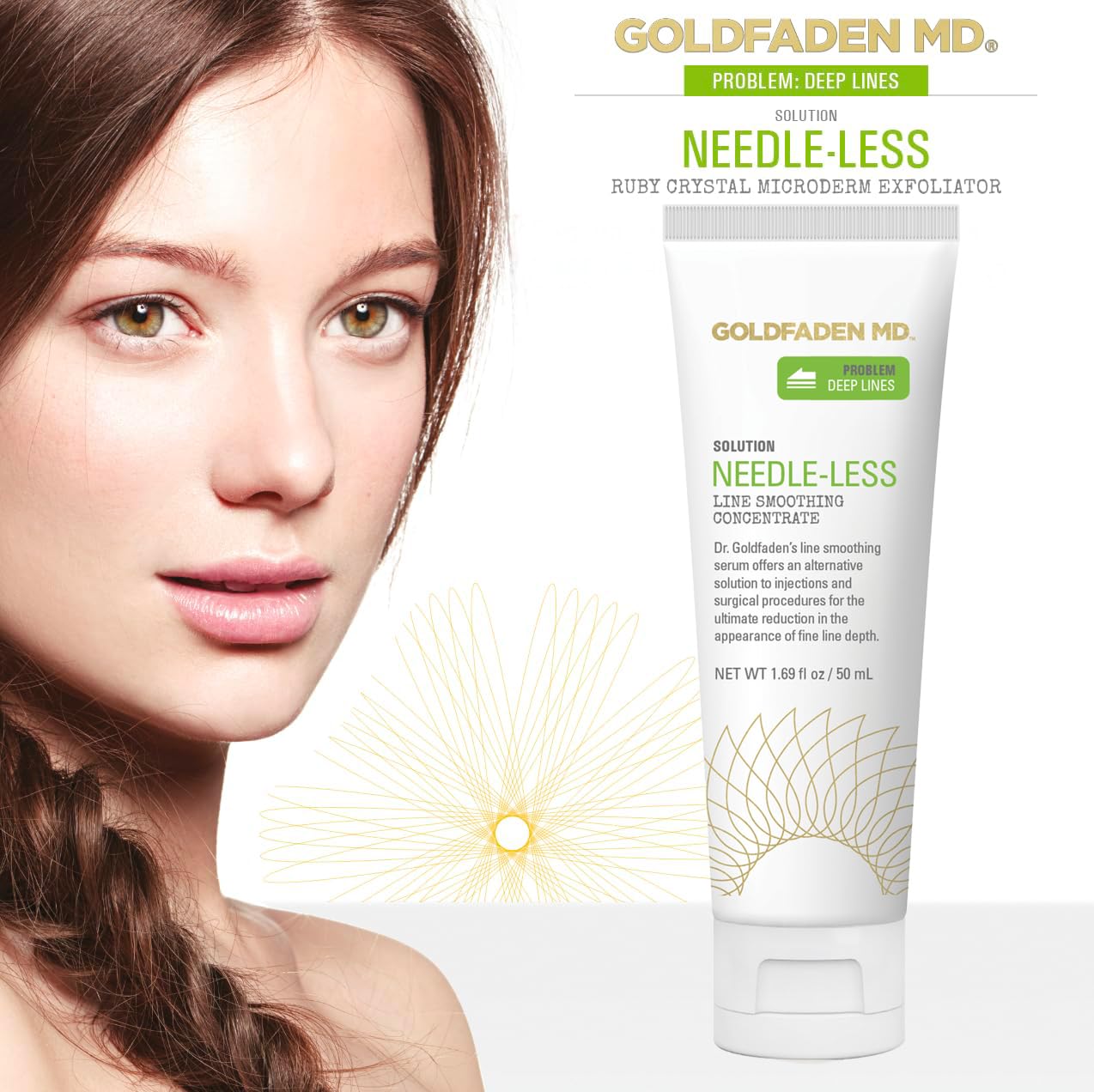 GOLDFADEN MD Needle-Less Line Smoothing Concentrate for Face & Neck | w/Seaweed Extract, Hyaluronic Acid, Hexapeptides, Organic Red Tea Extract 1.7 Fl Beauty & Personal Care GOLDFADEN MD