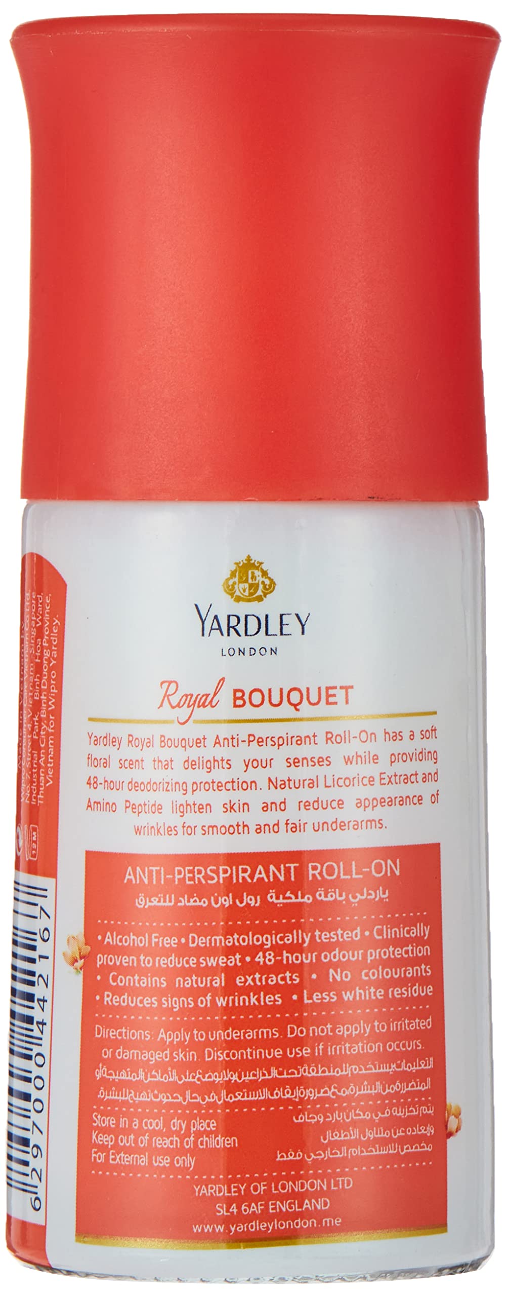 Deodorant Roll-On Alcohol Free 1.7 oz Beauty and Personal Care Yardley