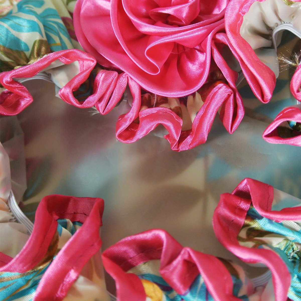 AllyDrew Stylish Satin Shower Cap - Vibrant Leaves Beauty and Personal Care allydrew